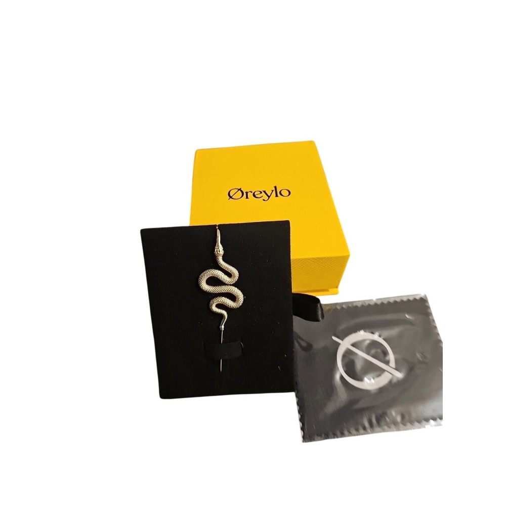 Oreylo Helix Hook Celestial Serpent Snake Gold Tone New In Box